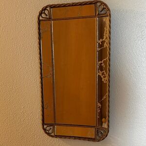 Antique-Style twisted Gold metal Decorative Wall Mirror/ table decoration